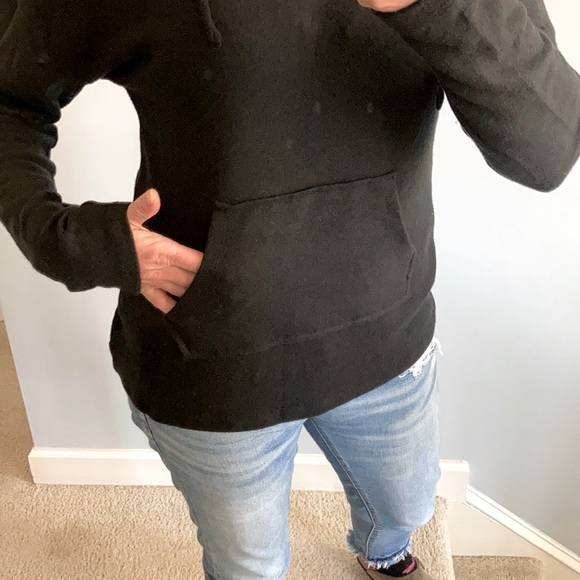 Basic Black, Brushed Hacci Hooded Top - Picture 7 of 9